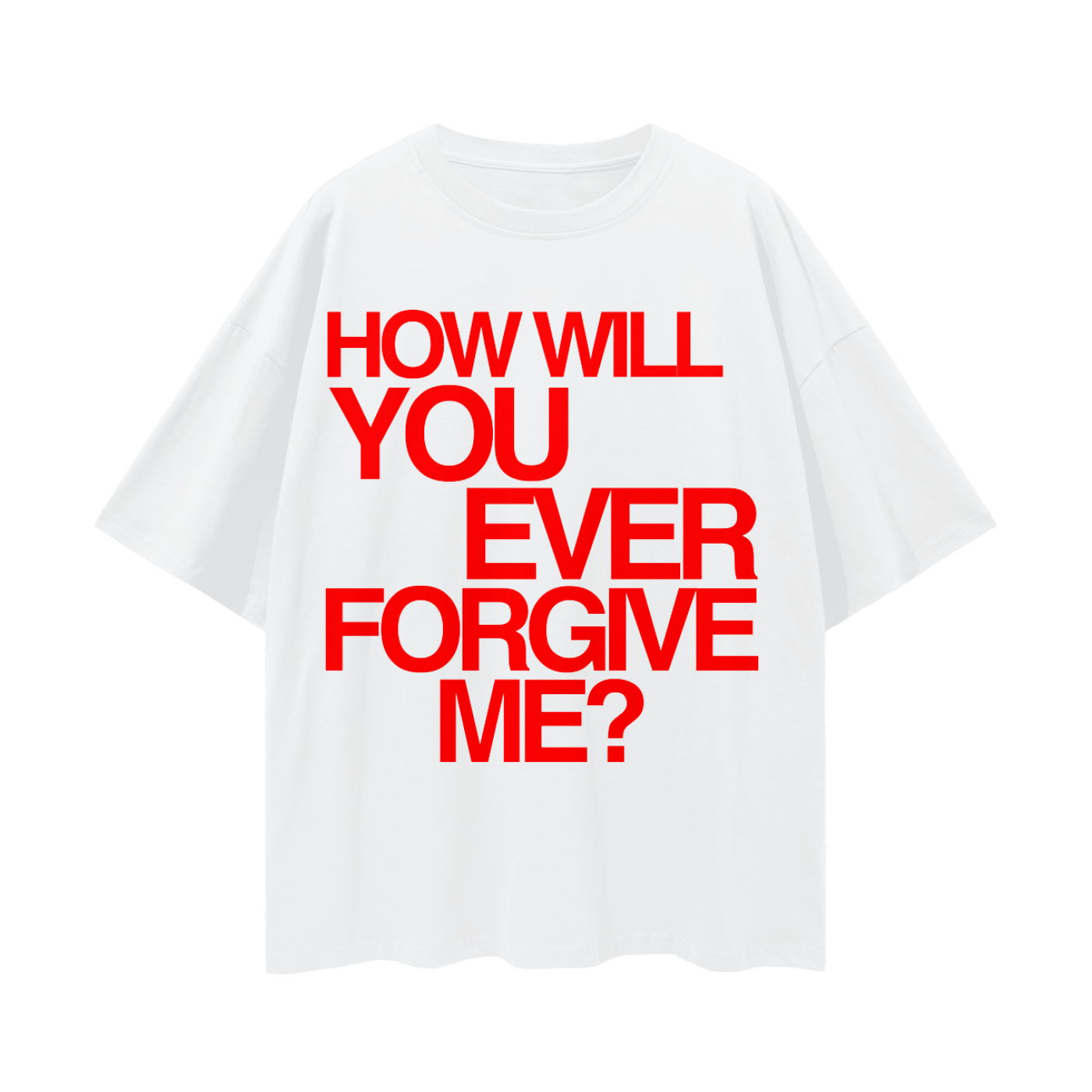 how will you ever forgive me logo tee